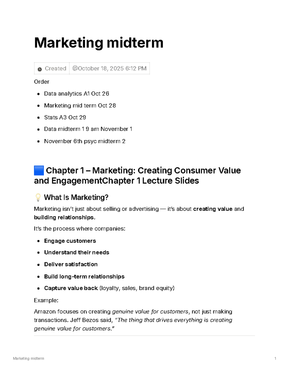 Busi2208 Marketing Midterm Study Notes: Key Concepts & Strategies - Studocu