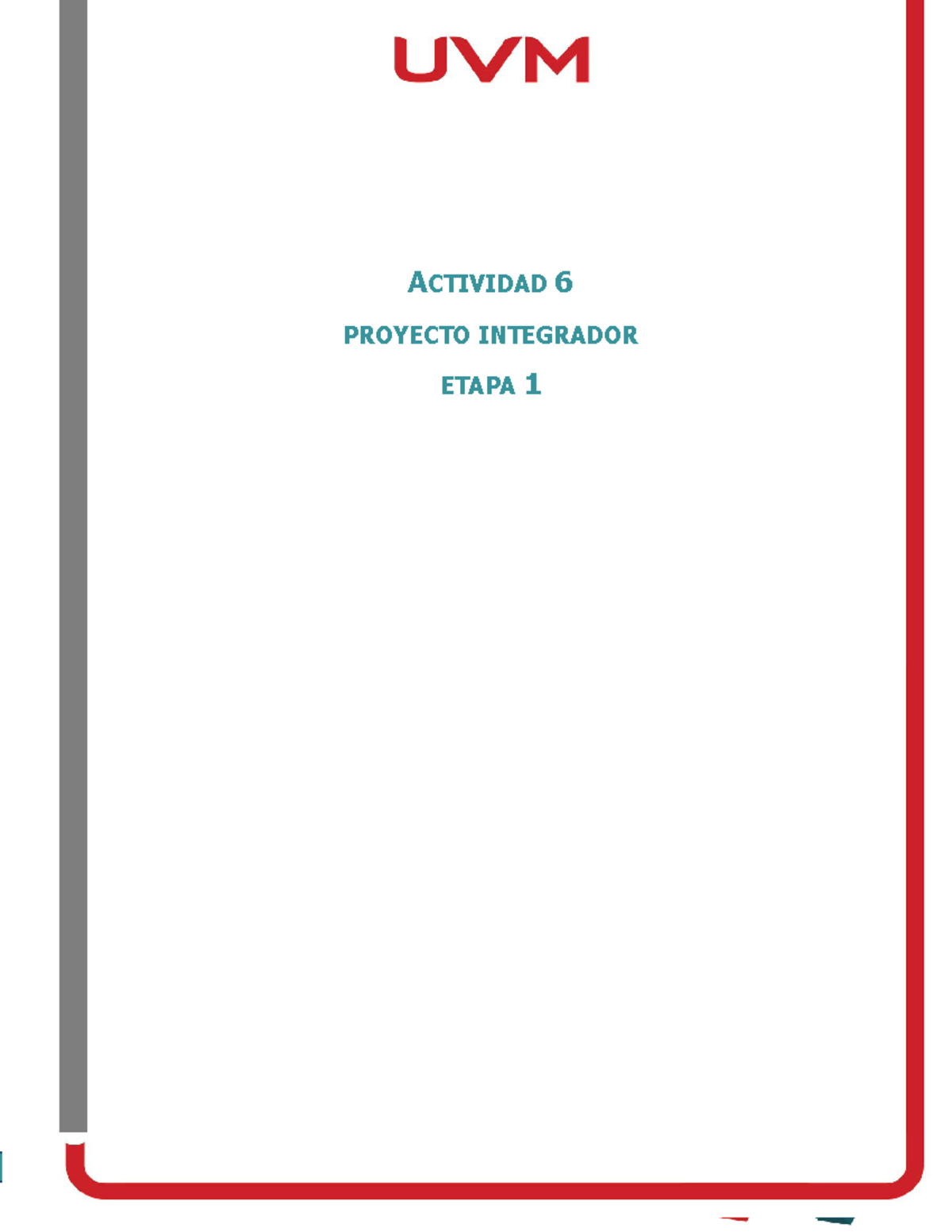 A#6 Etapa 1 proyecto integrador - ACTIVIDAD 6 PROYECTO INTEGRADOR ETAPA ...