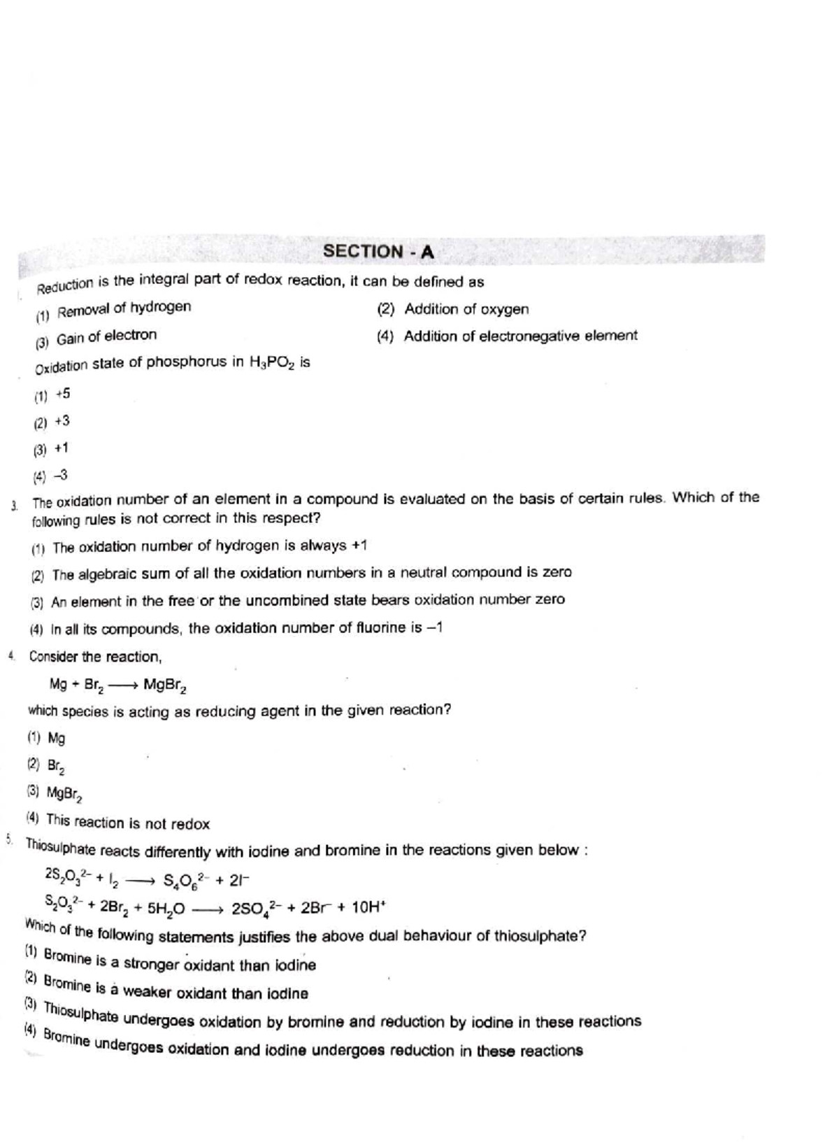 Redox Reactions: Comprehensive Study Guide for Chemistry 101 - Studocu