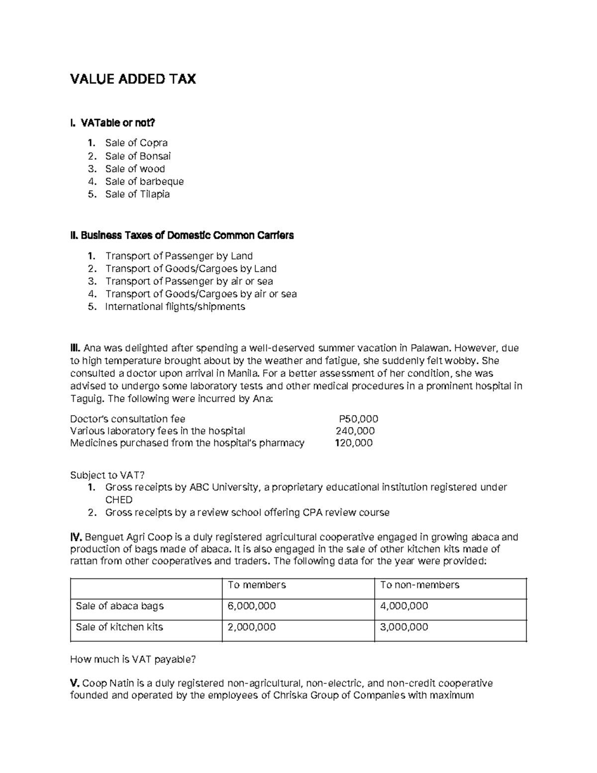 576428198 VAT OPT Comprehensive Examples and Case Studies - Studocu