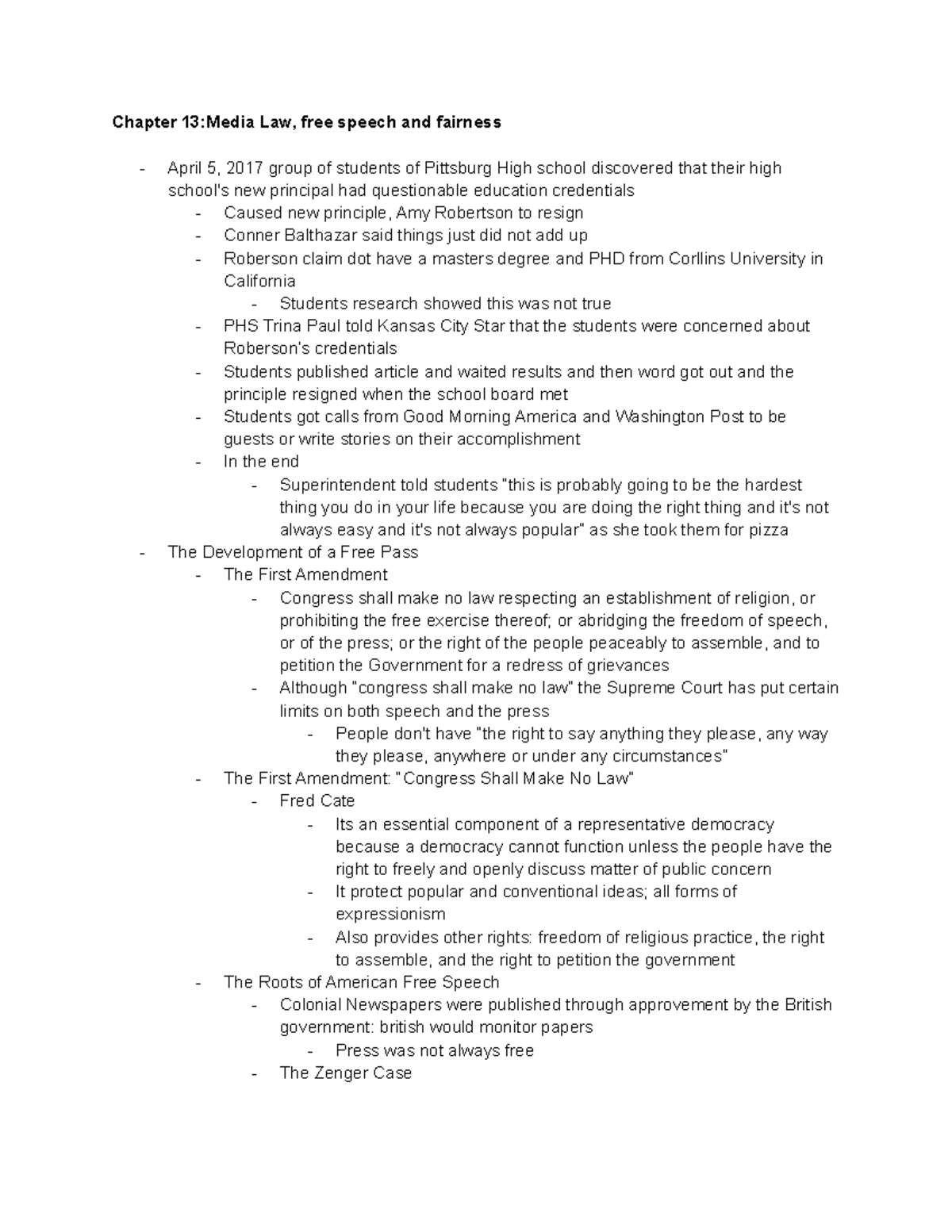 Module 4: Media Law - Chapters 13 & 14 Overview and Key Concepts - Studocu