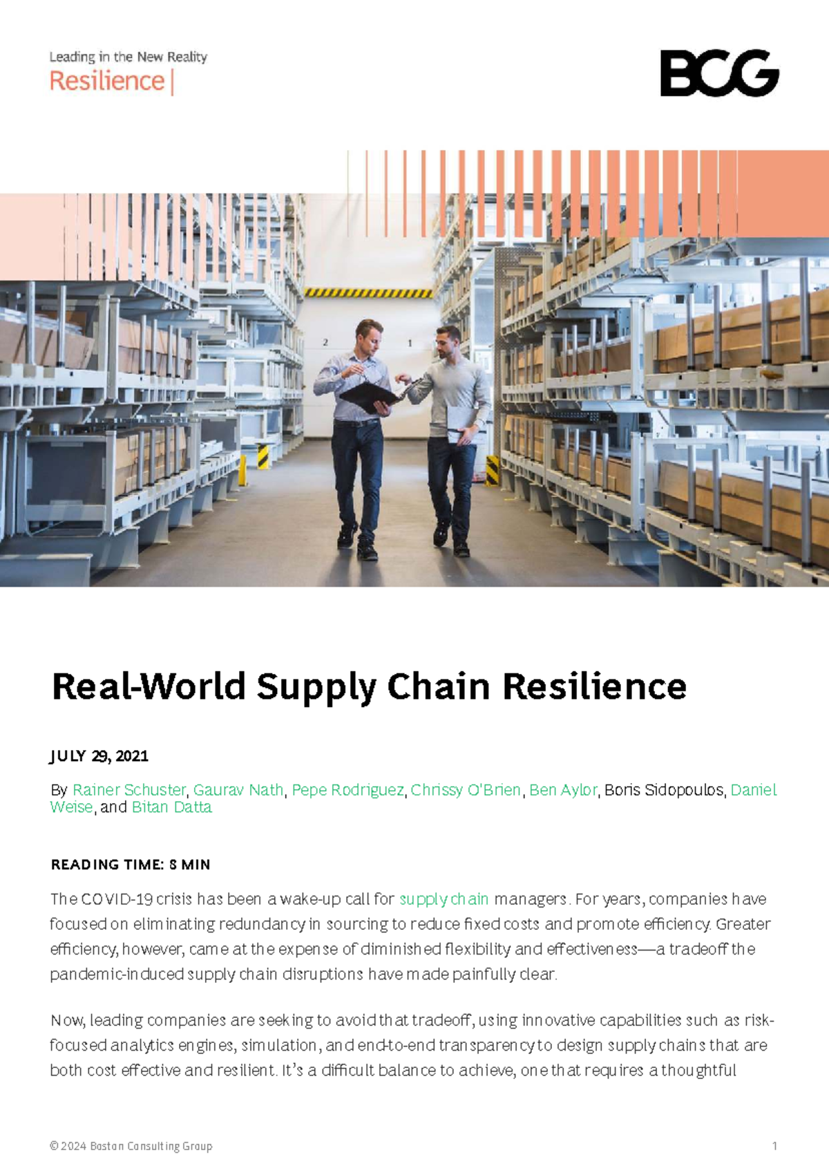 Building Resilience Strategies for Supply Chain Management - Studeersnel