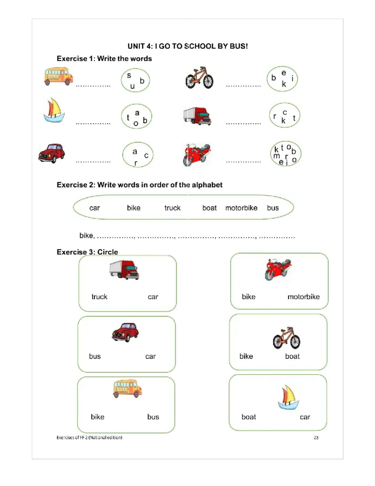 Lớp 2: UNIT 4 & 5 Exercises of FF 2 (National Edition) - Studocu