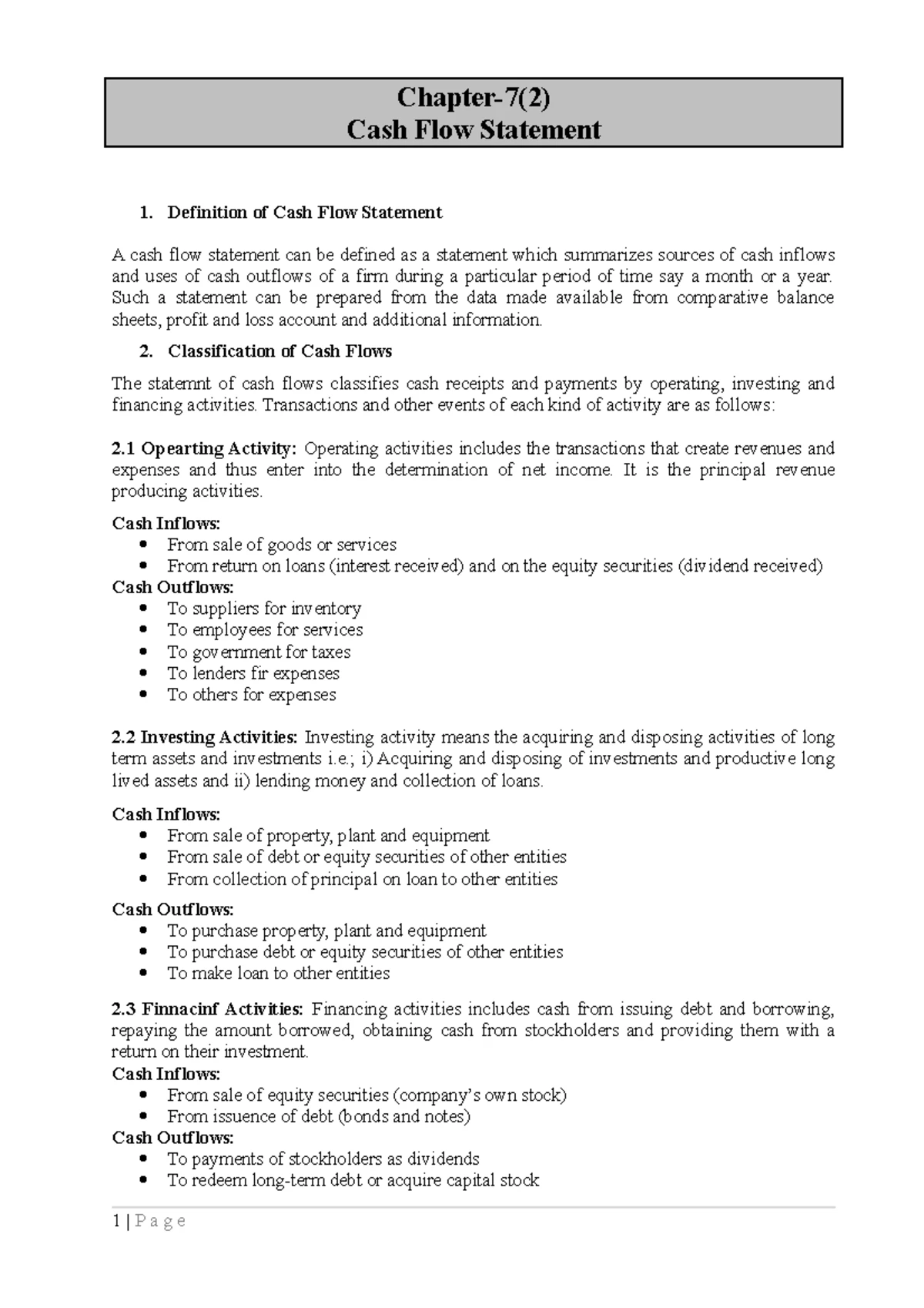 Cash flow format - MFRS 107 STATEMENT OF CASH FLOWS XYZ BHD STATEMENT ...