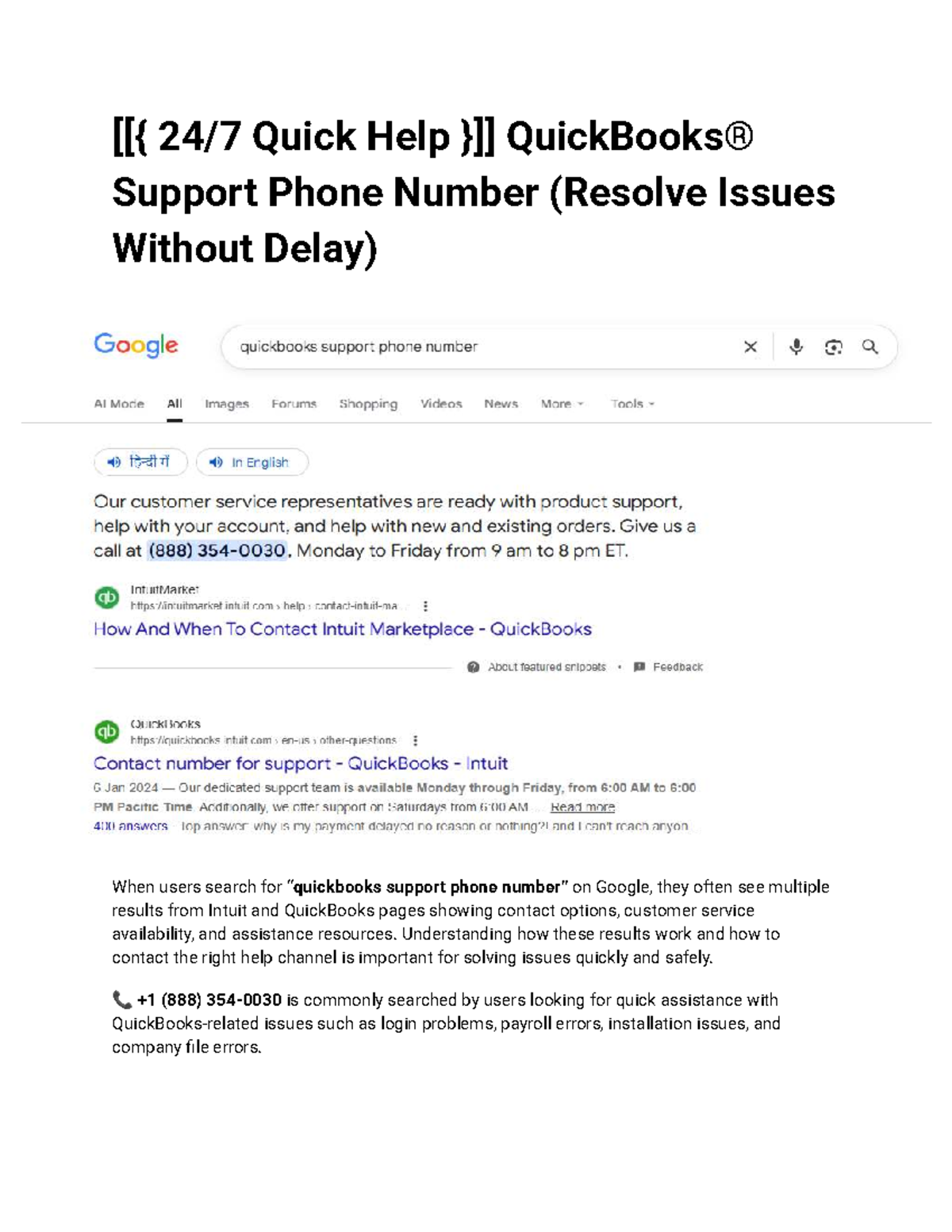 QuickBooks Support Guide: How to Contact for Quick Help - Studocu