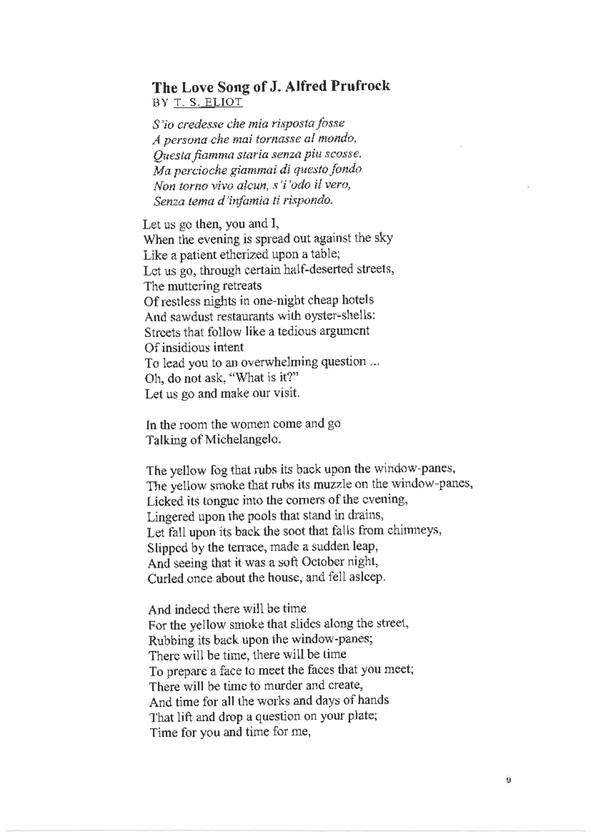 TS ELIOT Poems Compilation - Analysis and Insights - Studocu