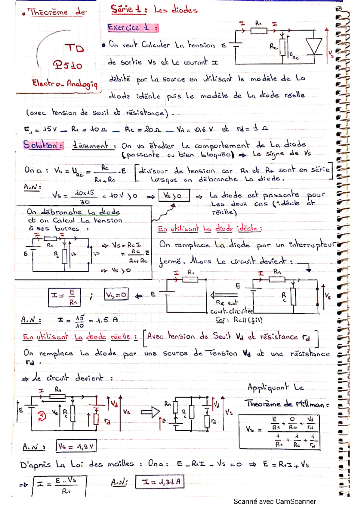 Les diodes-exercices corriges - Mathématiques, Physique Et Technologie ...
