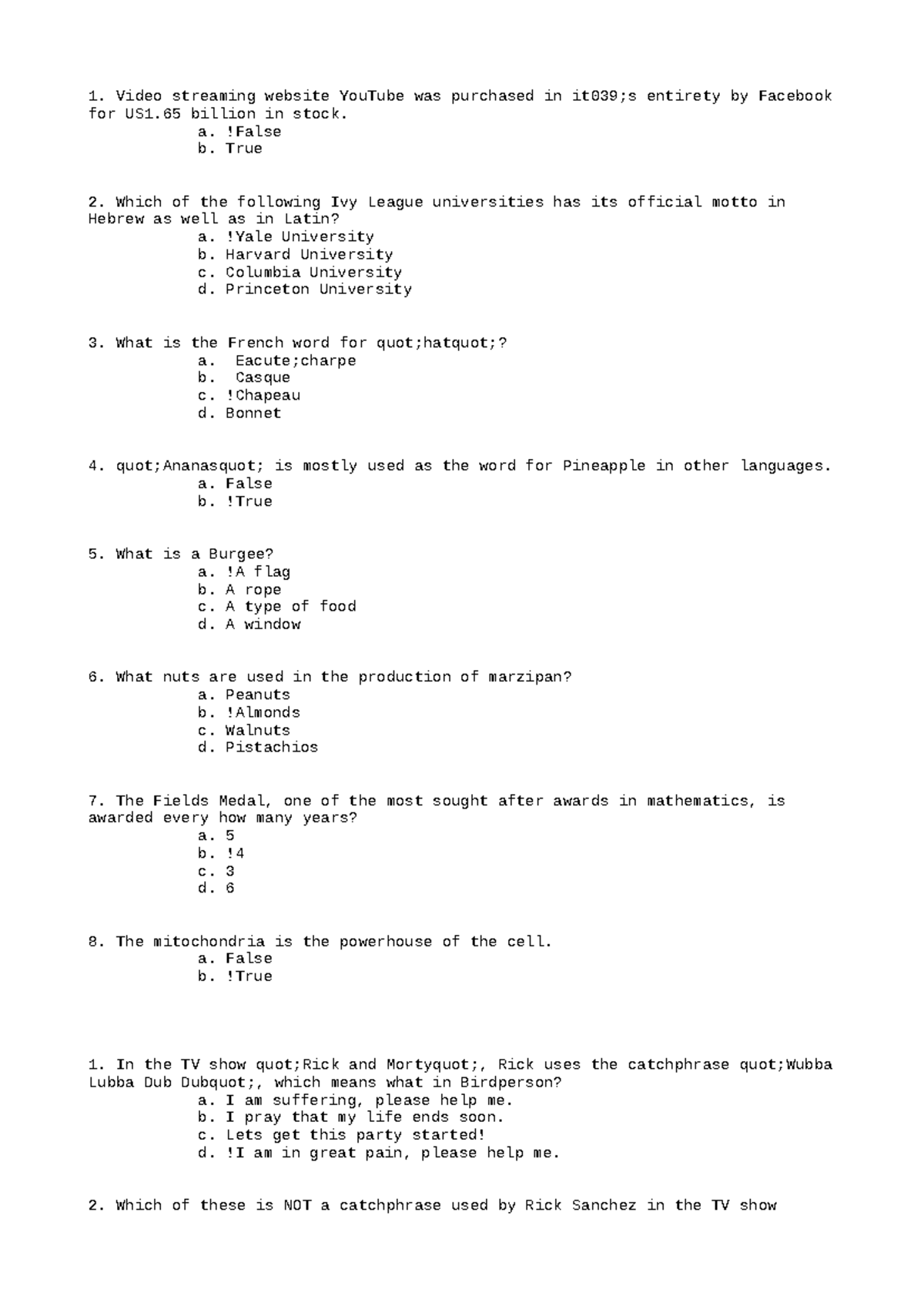 EDU274 Study Answers: Quiz on Pop Culture & Trivia - Studocu
