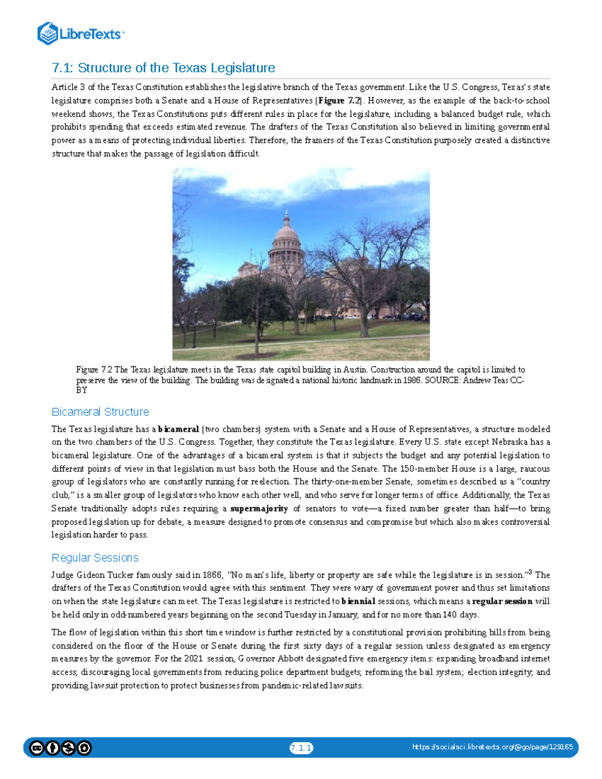 Structure and Function of the Texas Legislature: A Comprehensive ...