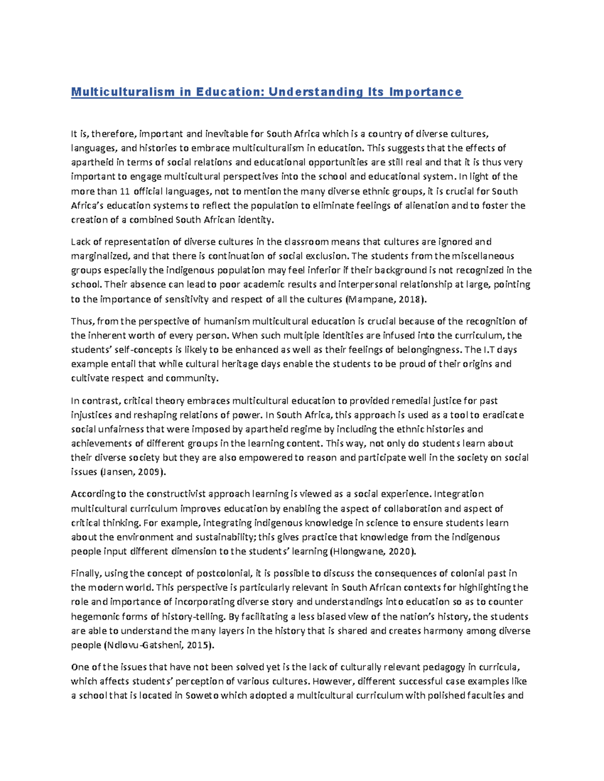 Multiculturalism in Education utew - Multiculturalism in Education ...