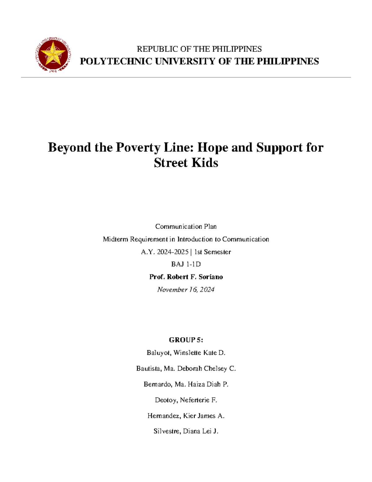 ITC - Term paper for midterms - REPUBLIC OF THE PHILIPPINES POLYTECHNIC ...