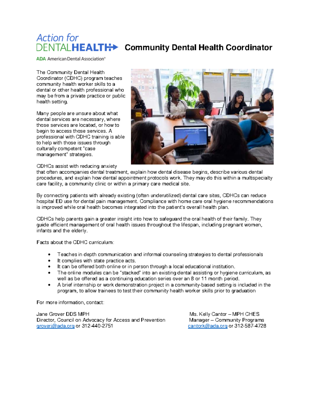 Community Dental Health Coordinator (CDHC) Program Overview and ...