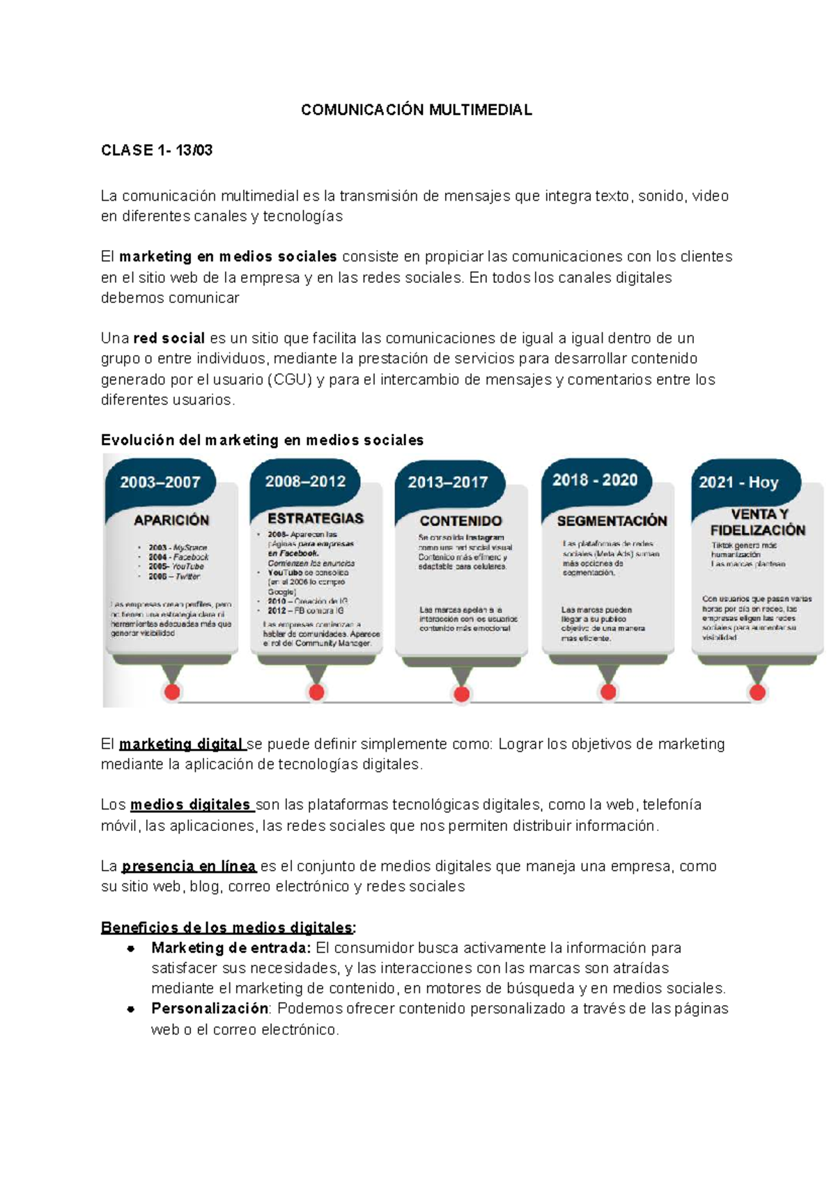 COMUNICACIÓN MULTIMEDIAL CLASE: Estrategias y Beneficios del Marketing ...