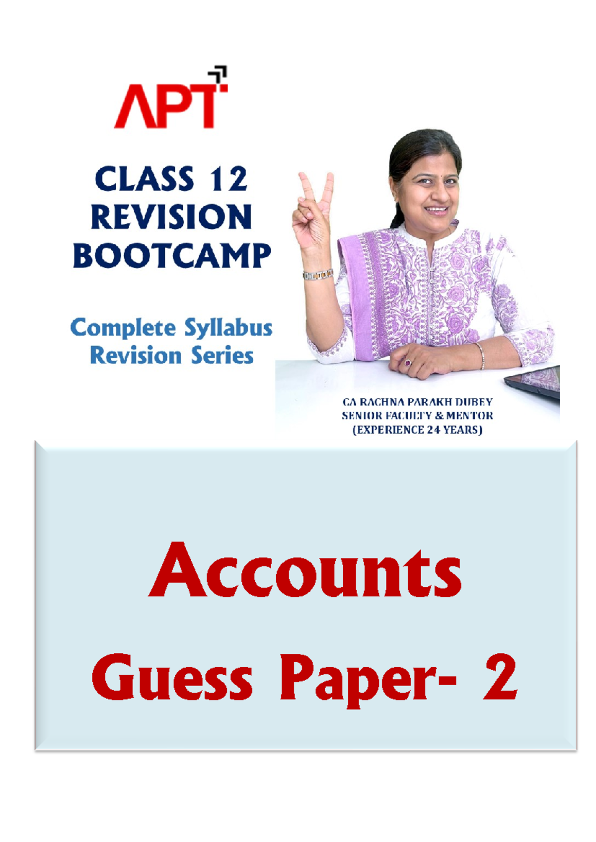 11th Accounts Guess Paper 2 - MM: 80, Time: 3 Hrs - Studocu
