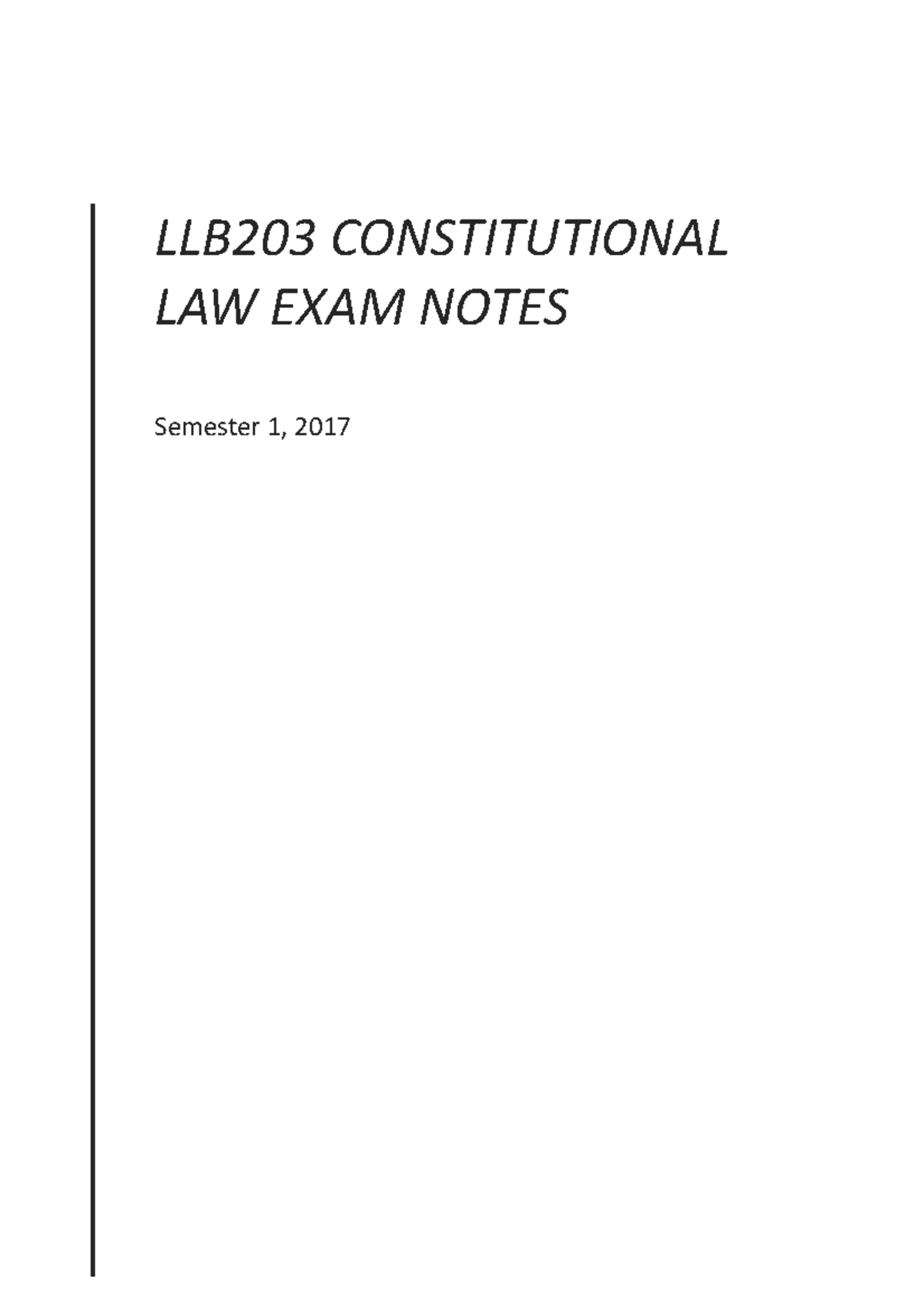 Constitutional Law Lecture Notes for Review and Study - Studocu