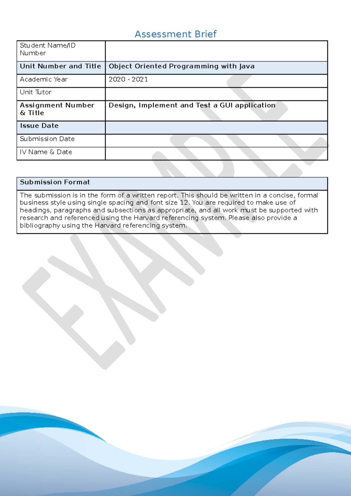 24-Assignment Brief - Java programing description assignment 1 2022 in ...