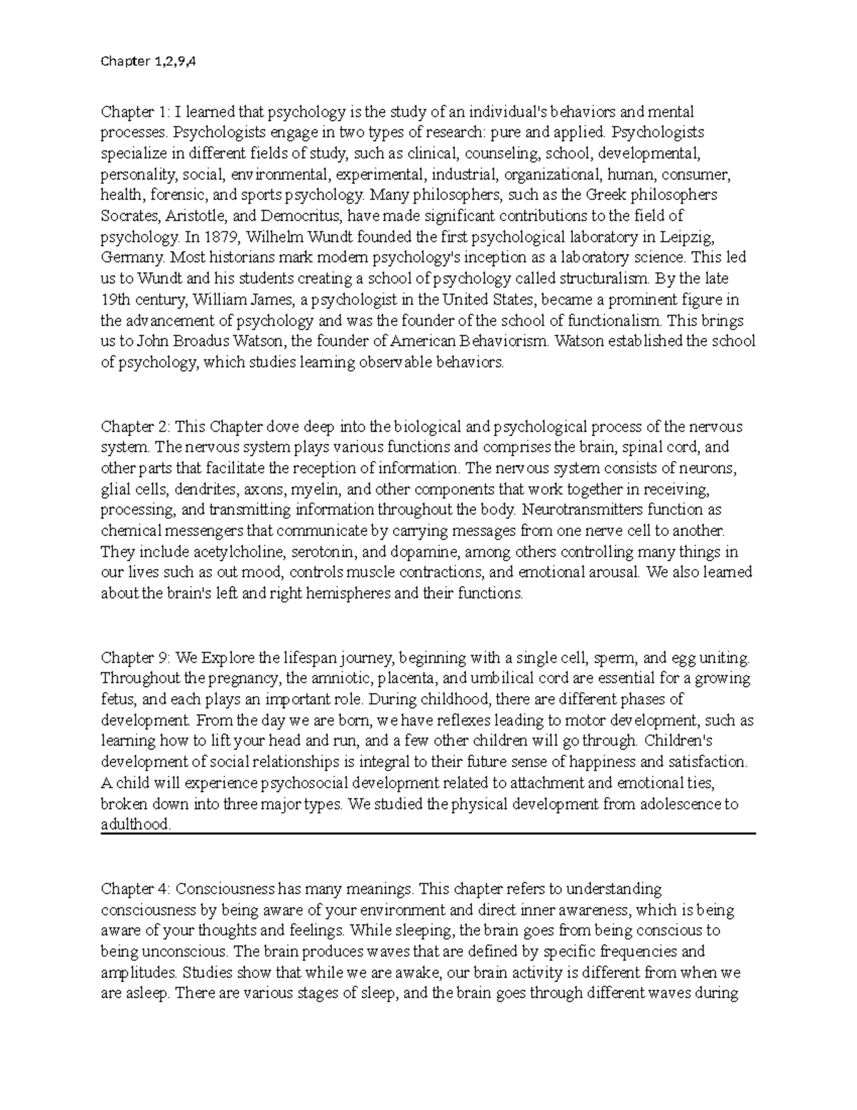 Week 2 - Summary of Psychology Chapters 1, 2, 4 & 9 Notes - Studocu