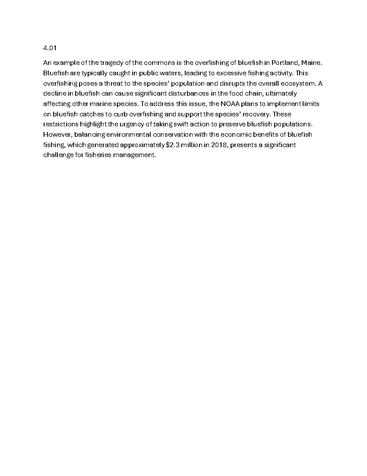 Document 4 - 4.01 tragendiy of commons - 4. An example of the tragedy ...