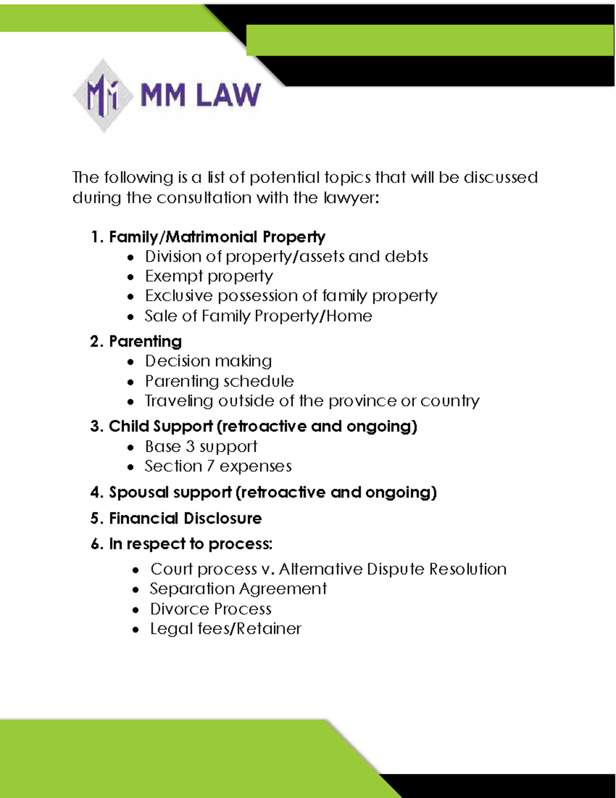 List of Potential Topics - The following is a list of potential topics ...