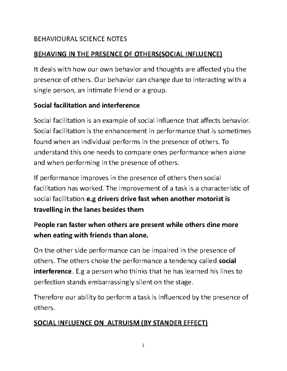 1647406099096 Behavioural Science Lecture Notes on Social Influence ...