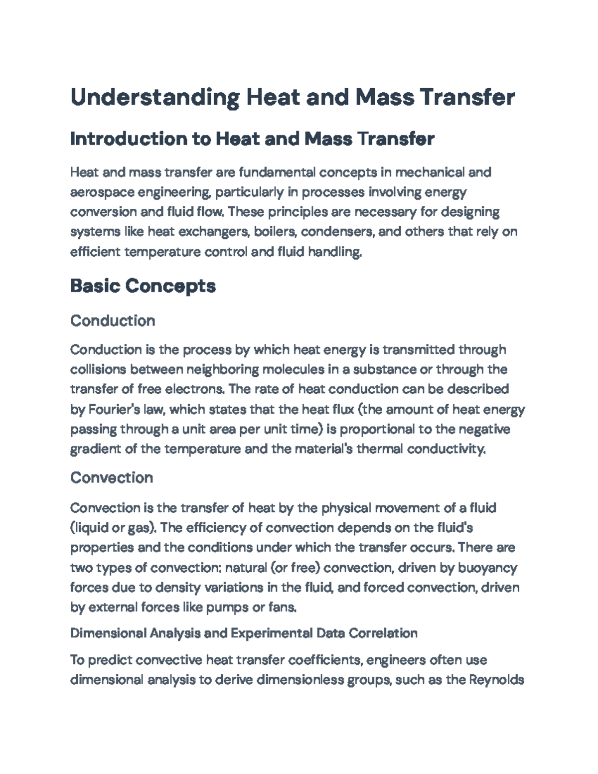 Understanding Heat and Mass Transfer: Core Principles and Applications ...