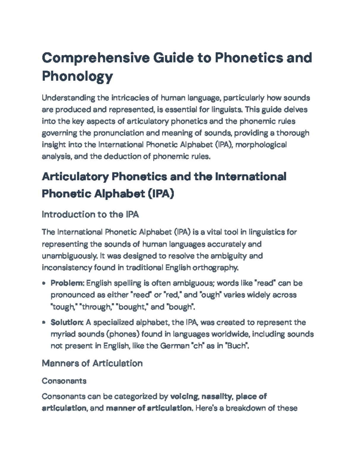 Comprehensive Guide to Phonetics and Phonology Analysis - Comprehensive ...