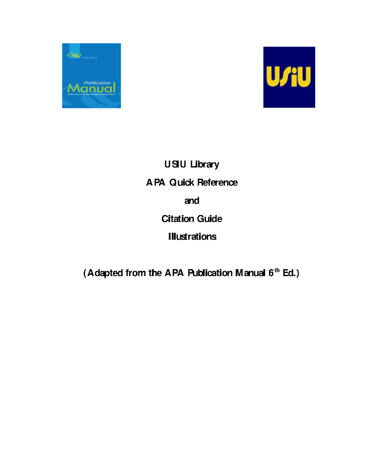 USIU Library APA Citation Guide: Periodicals & References - Studocu