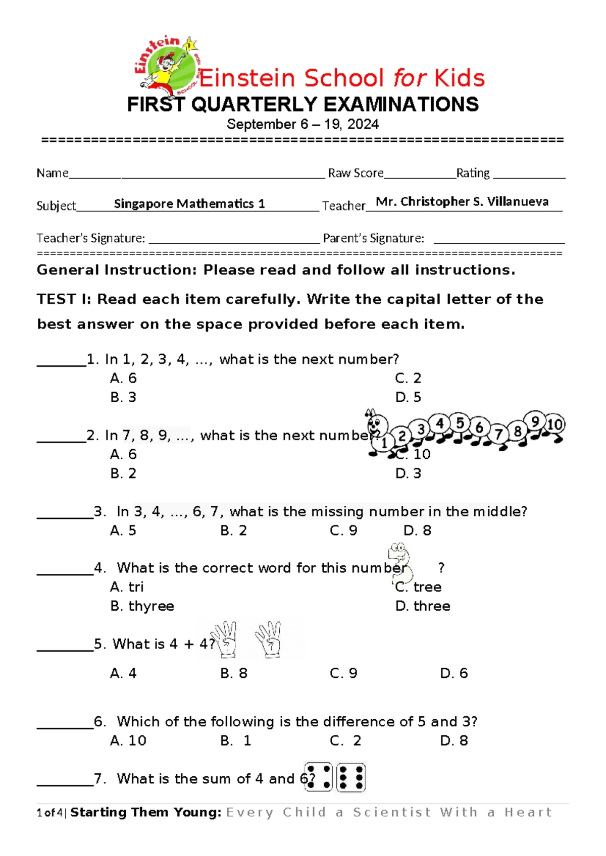 Mathematics 2 - First Quarterly Exam Practice Test - Studocu