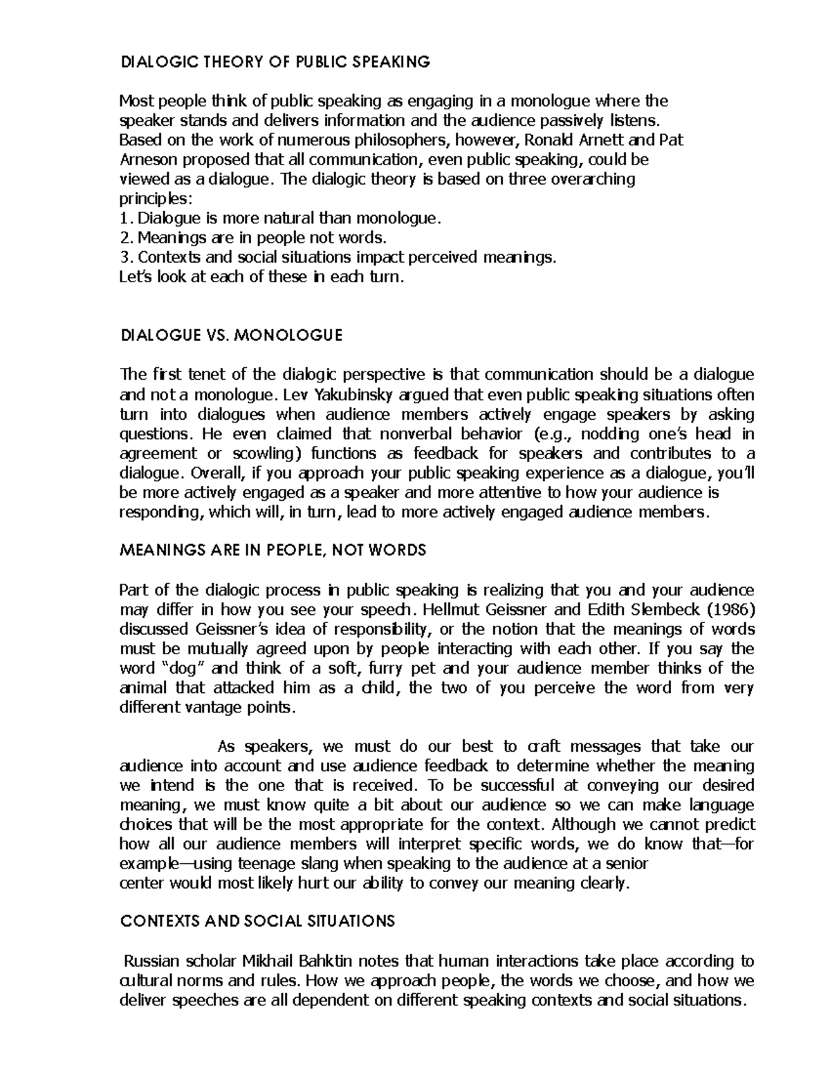 Dialogic Theory in Public Speaking: Engaging Audiences Effectively ...