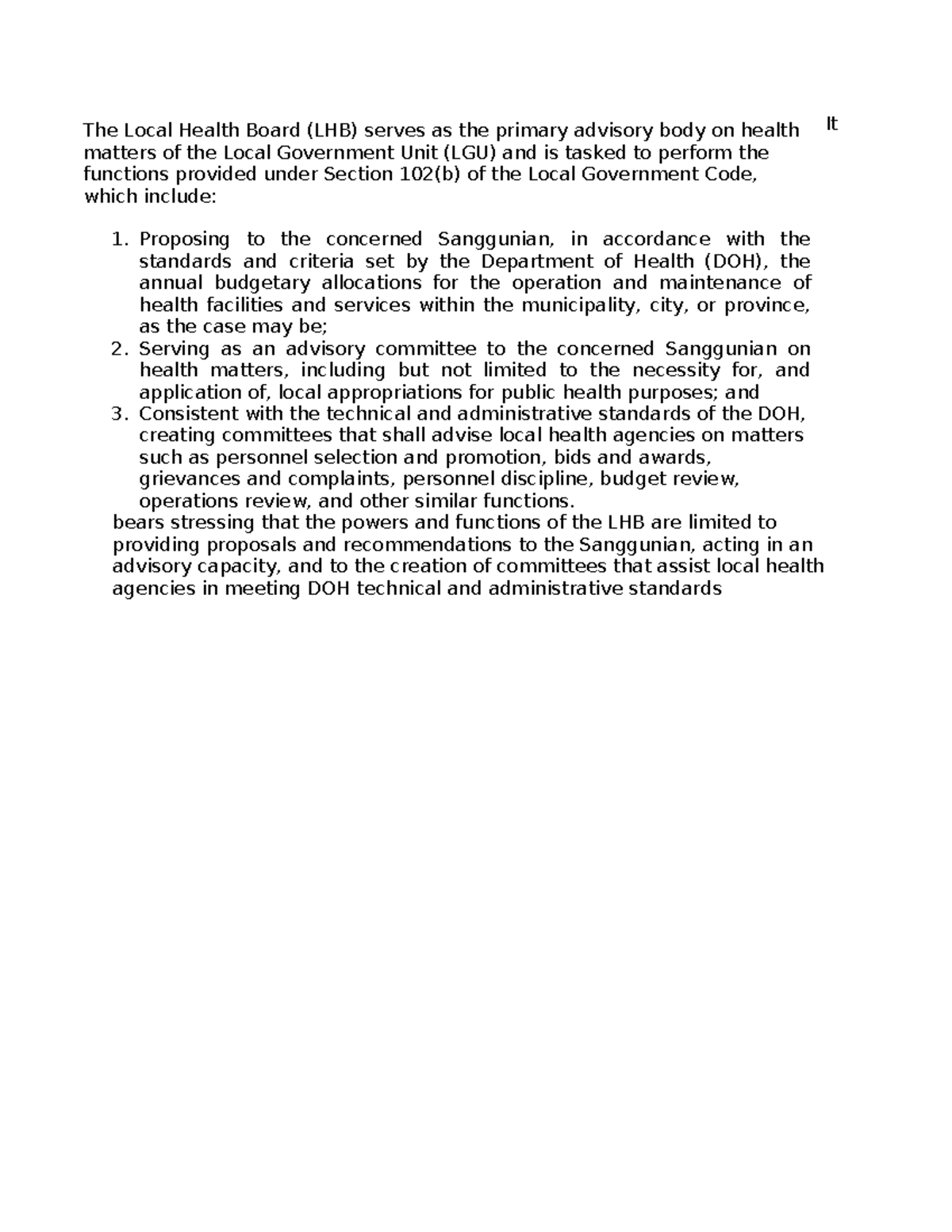 Local Health Board Functions and Advisory Role - General Reference ...
