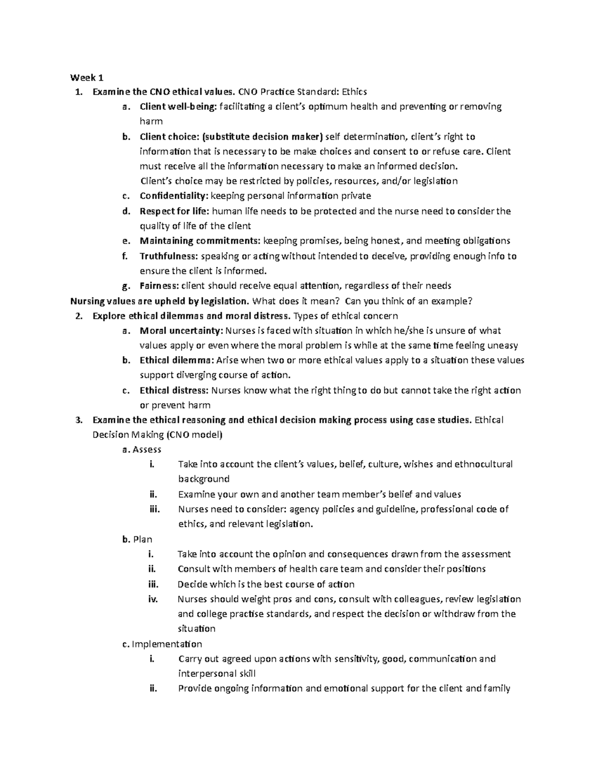 PPG 1-12 Weekly Notes: CNO Ethics, Decision Making, and Legislation ...