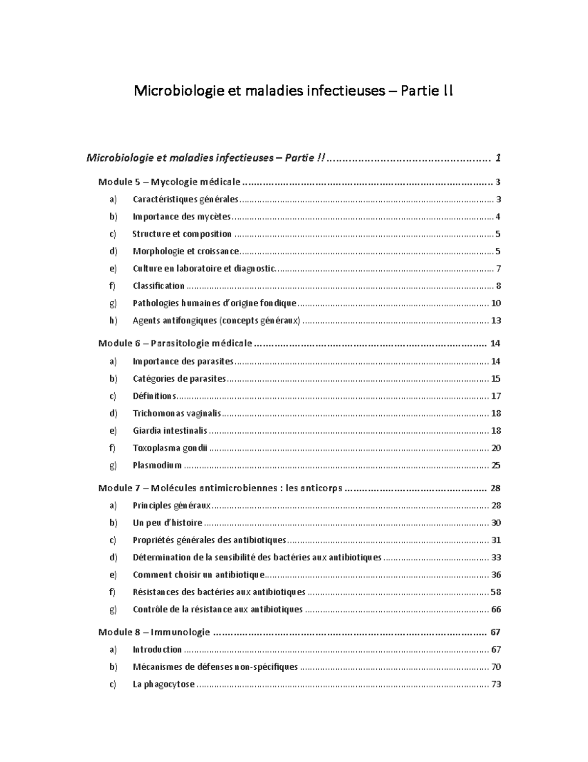 MCB1005 Partie 2 - c'est un résumé des notes - Microbiologie et ...