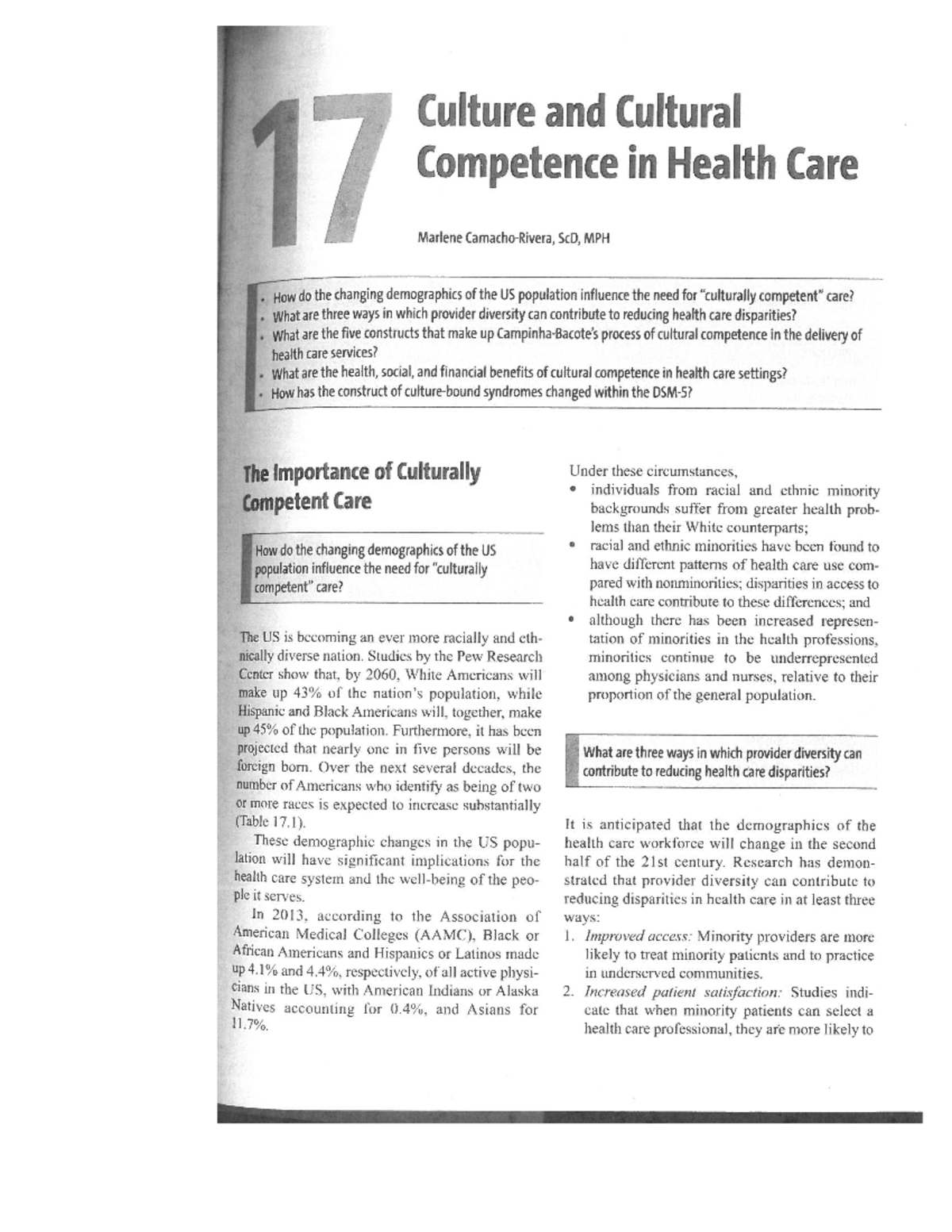 Cultural Competence in Health Care: Understanding Demographics and ...
