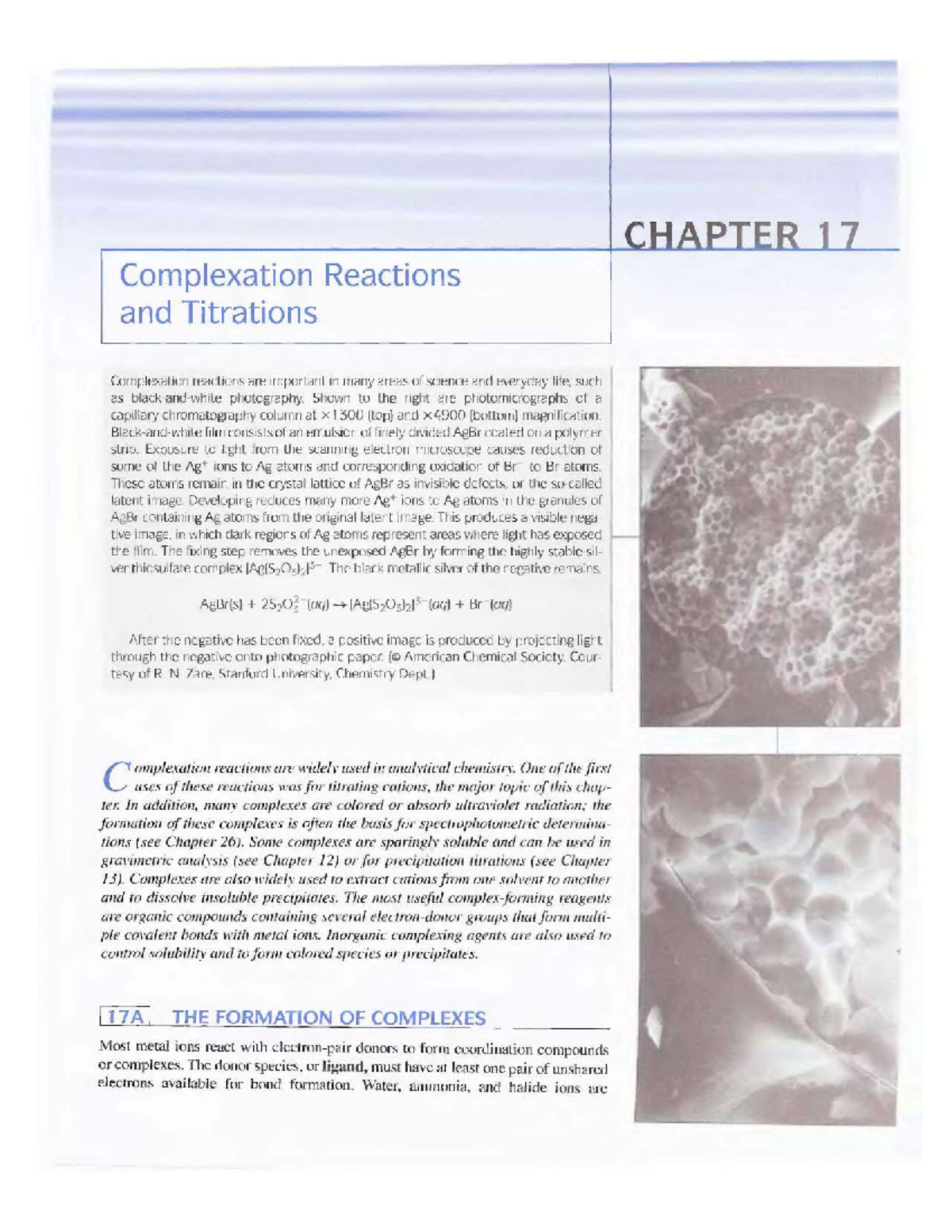 CHAPTER 17 Complexation Reactions and Titrations: EDTA Applications ...