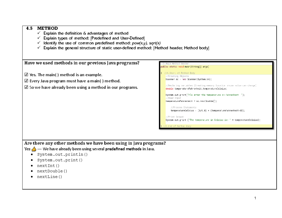4.5 Method: Understanding Definitions, Types, and Examples in Java ...