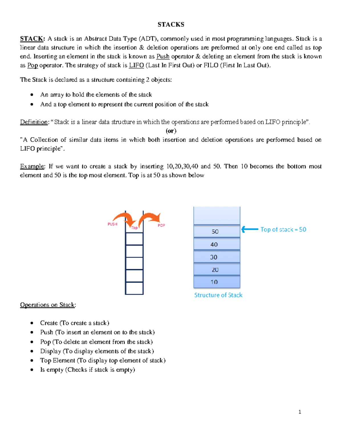Queues - DATA STRUCTURES NOTES and Operations Overview - Studocu