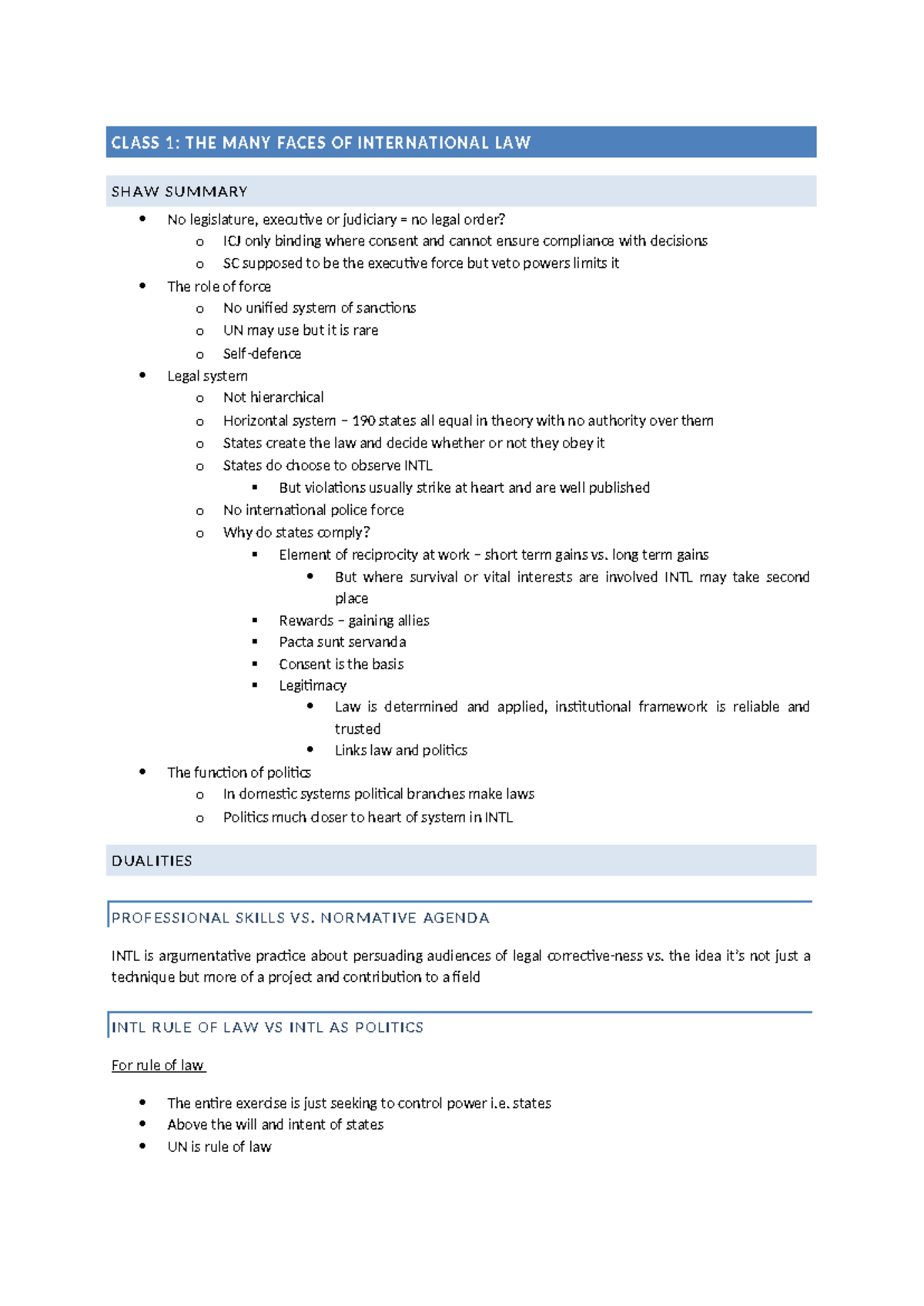 INTL 101: Principles and Foundations of International Law Lecture Notes ...
