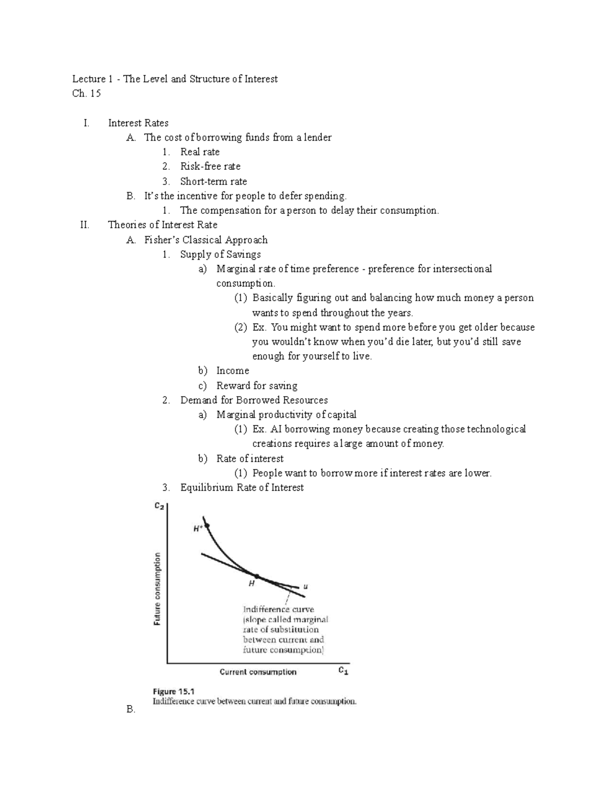 Econ 101: Lecture Notes on Interest Rates & Borrowing Theories - Studocu