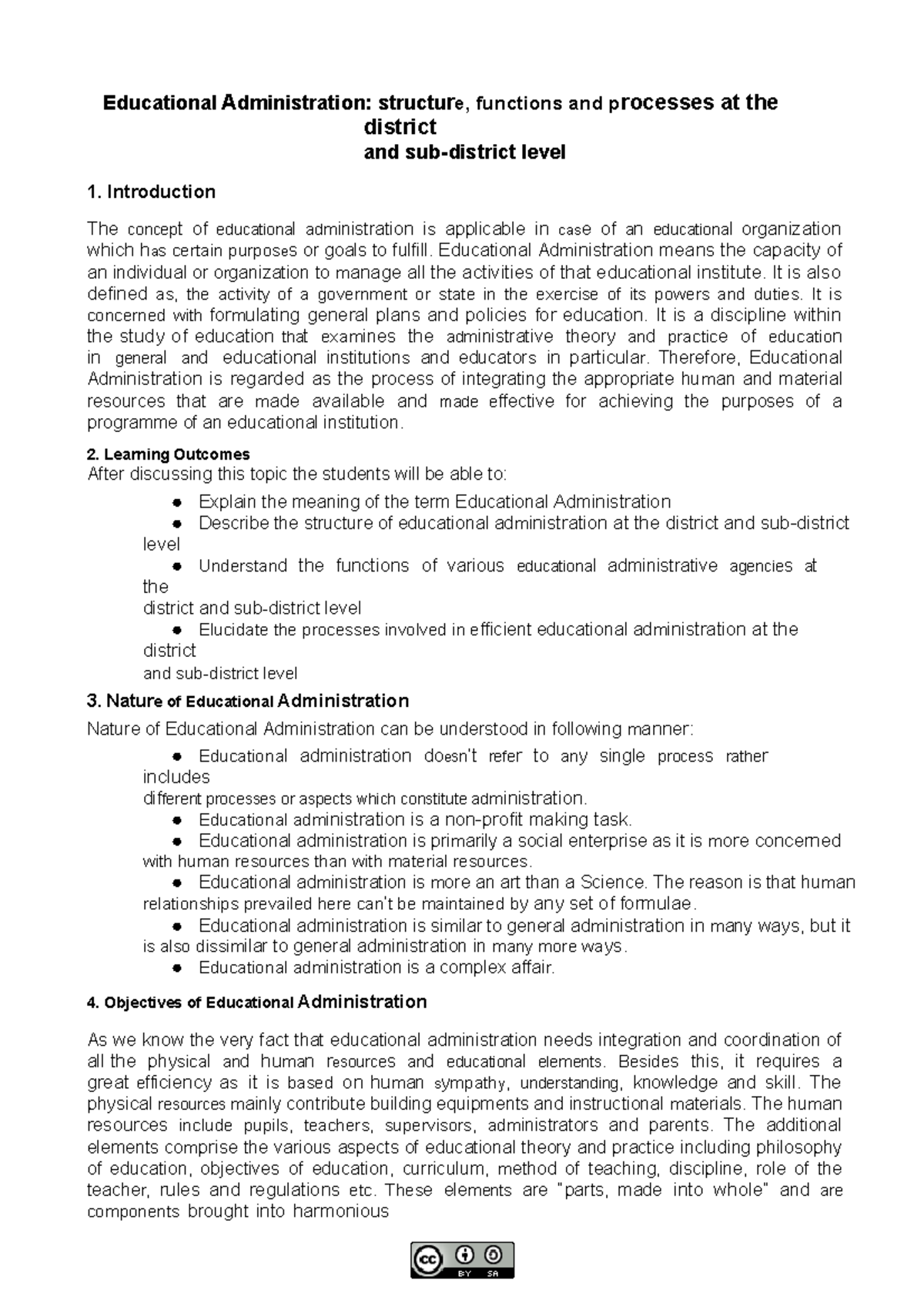 Educational Administration at District and Sub-District Levels ...
