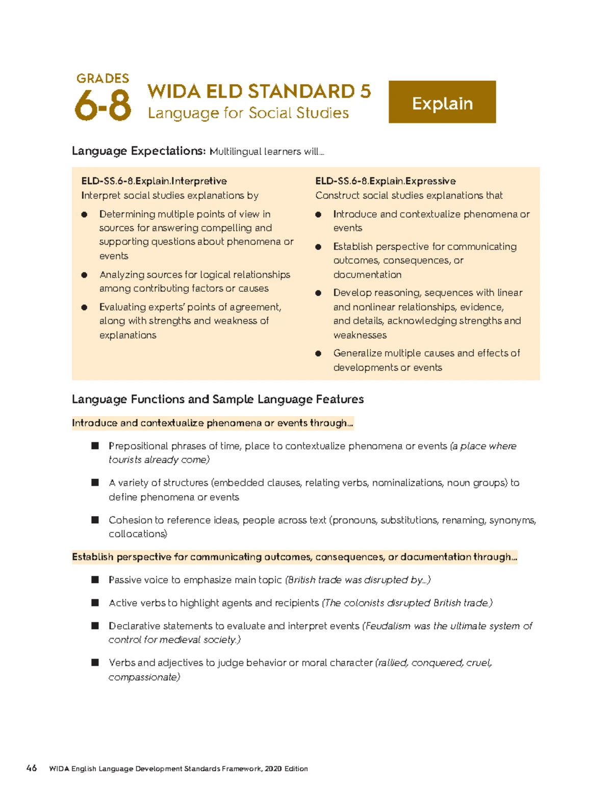 WIDA ELD Standard 4 - Language for Science Assessment Guide - Studocu