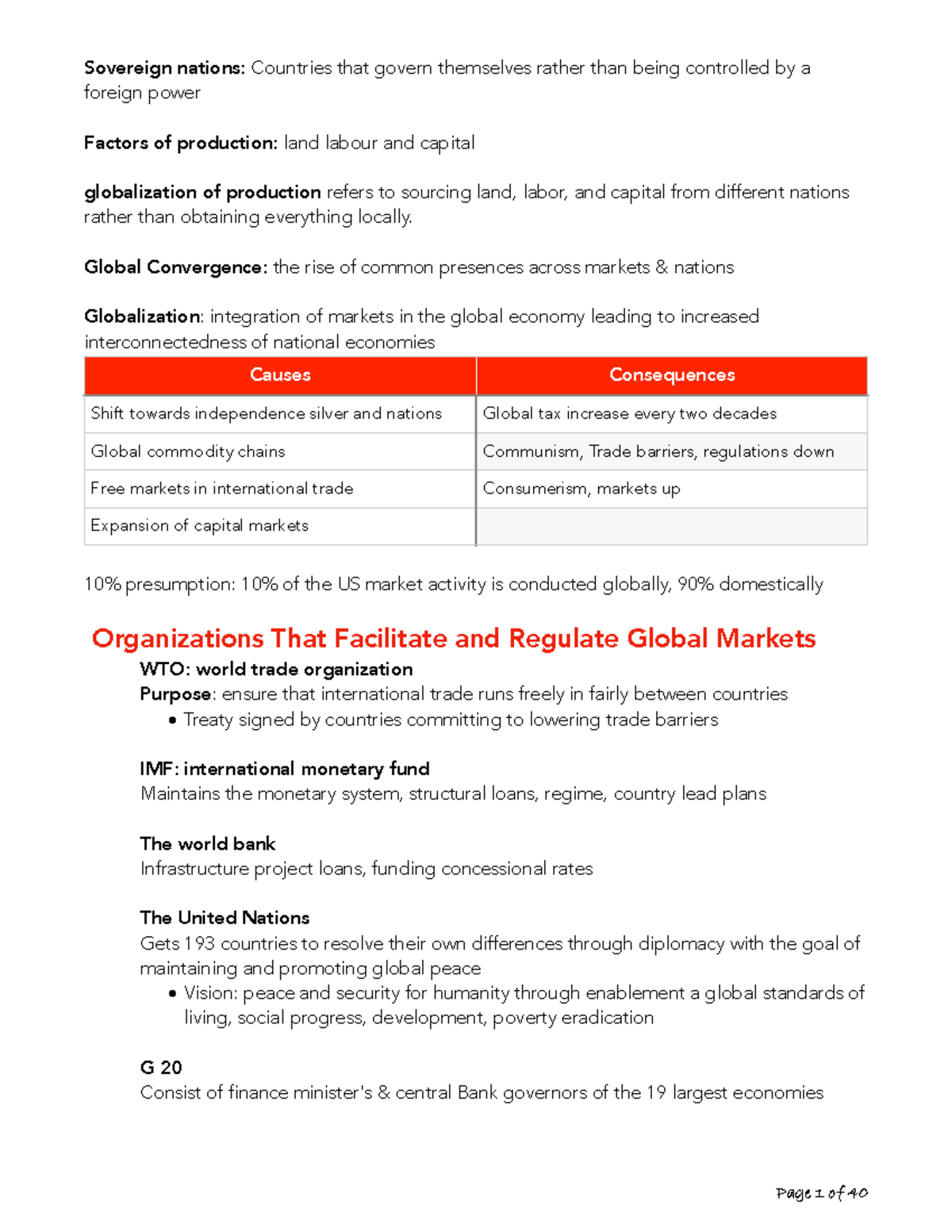 IB Final Exam Study Notes on Globalization and Political Economy - Studocu