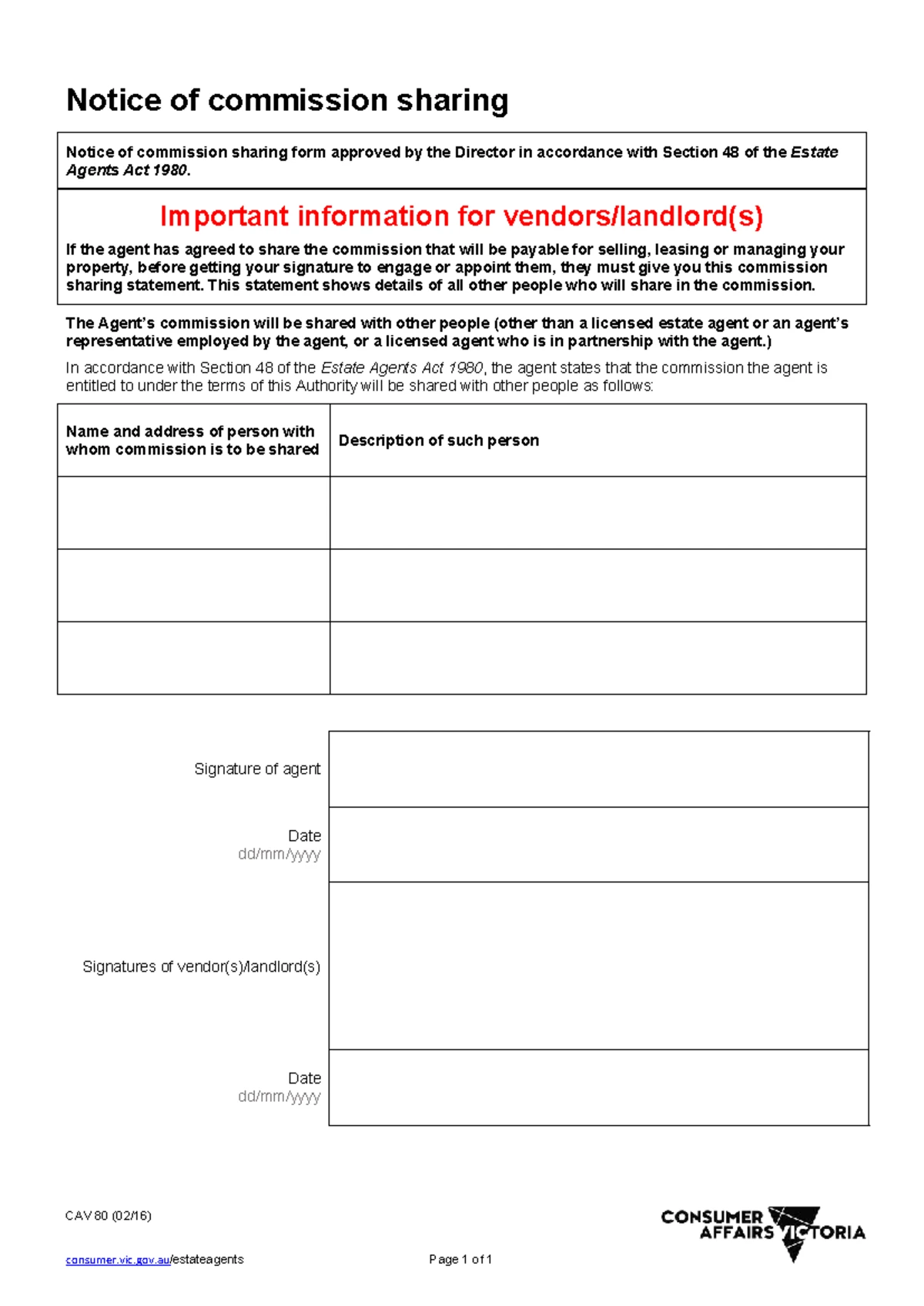 Rebate Statement Guidelines: Compliance with Estate Agents Act 1980 ...
