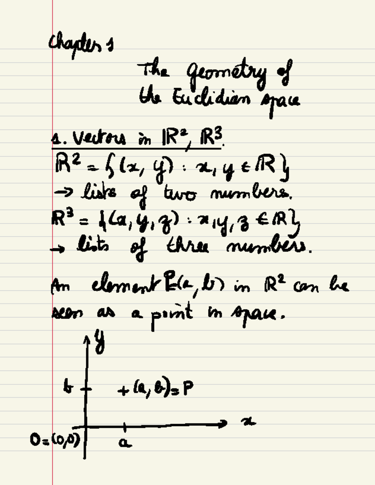 Chapter 1 - Vector Geometry Notes (Course Code: MATH101) - Studocu