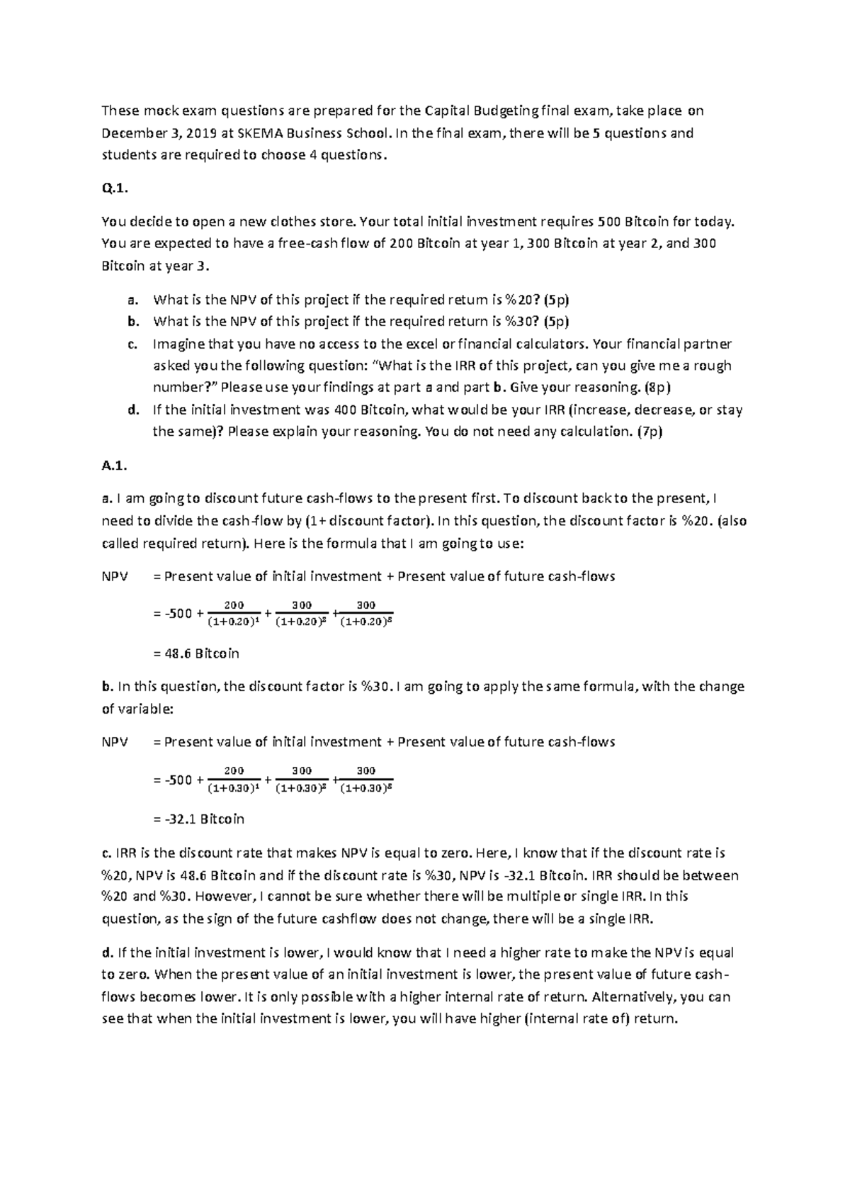 - Final Exam MCQ - These mock exam questions are prepared for the ...