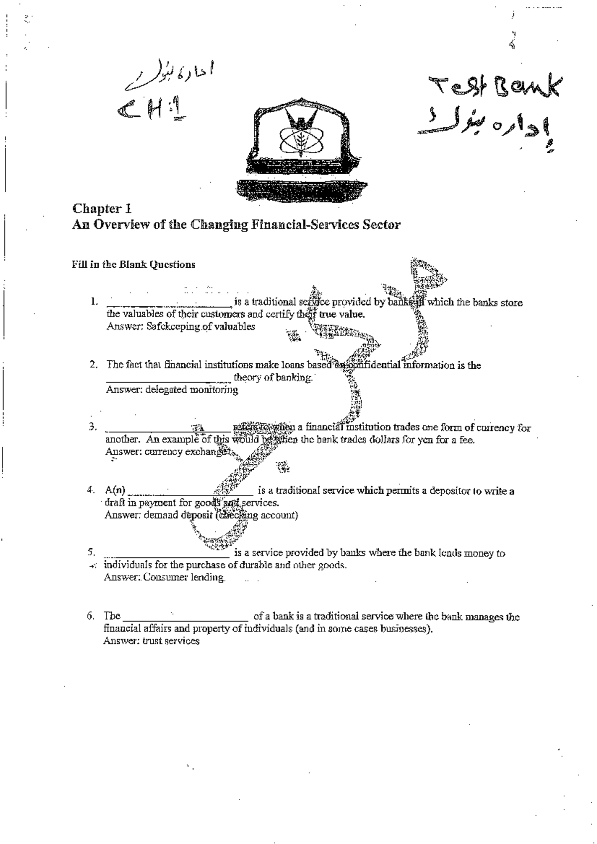 Test bank commercial bank - Document Preview