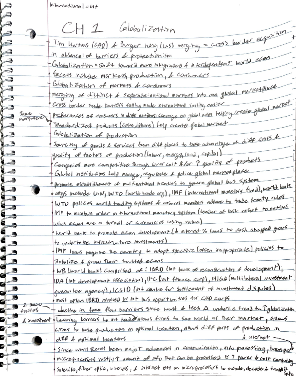 INTB 101: Final Exam Notes on Globalization and Trade Theories - Studocu