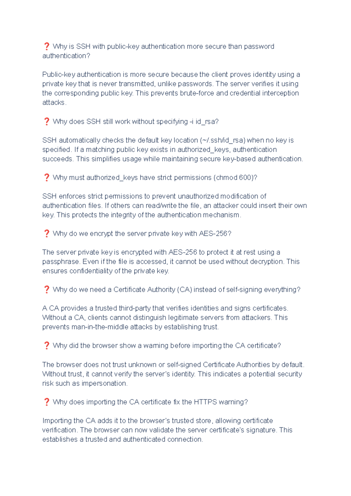 IPT - SSH Authentication Security Notes and TLS Overview - Studocu
