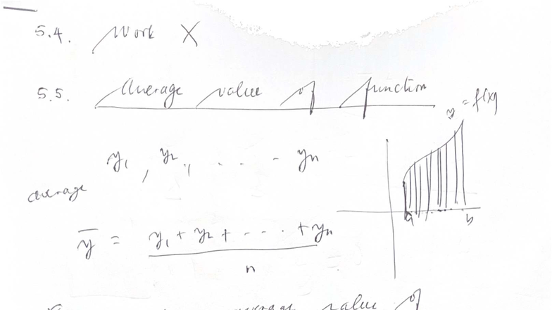 5.4 & 5.5 - Average Value of Functions: Examples and Computations - Studocu