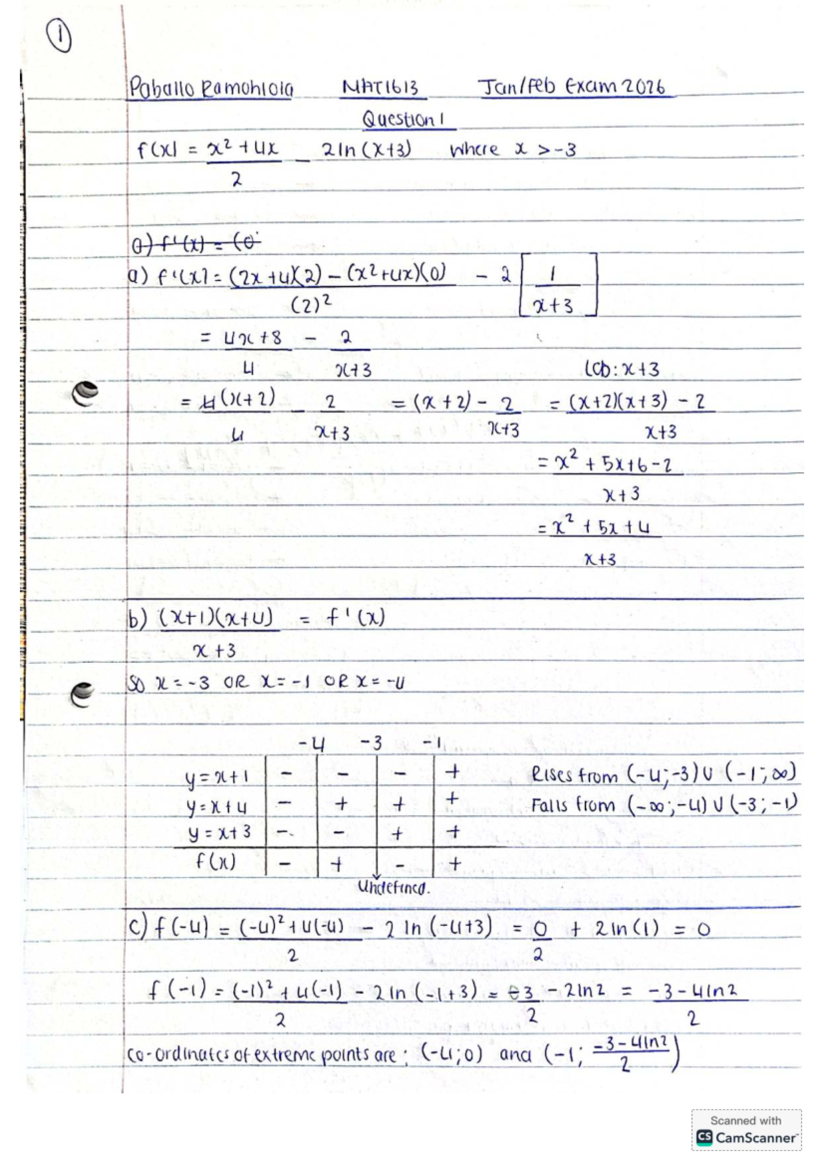 MAT1613 2026 Final Exam Calculus B Questions and Solutions - Studocu