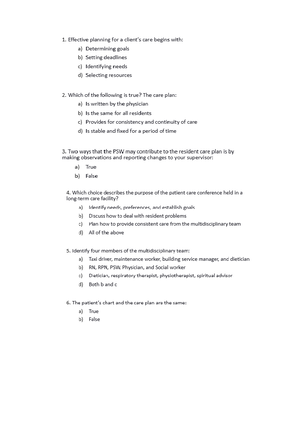 [Solved] When Should You Use The Symptom Framework For PSW - Personal ...